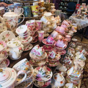 Pile of tea cups