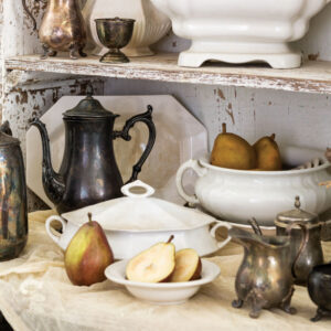 Shelf with trinkets