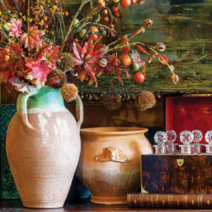 Shelf with vases