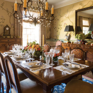Dining space set for autumn