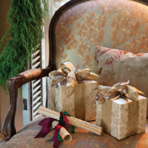 Chair with presents