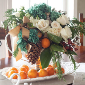Christmas bouquet with oranges