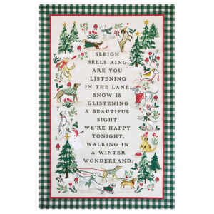 Alternative view of Winter Walkies Cotton Tea Towel